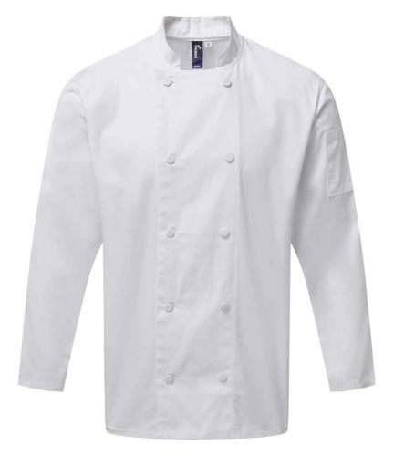 Premier Coolchecker� Long Sleeve Chef's Jacket - WHI - S